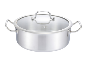 Batterie de cuisine commerciale en gros 24/26/28/30/34cm Marmites en acier inoxydable à deux poignées grande capacité 50L marmite à soupe - Product Image 3