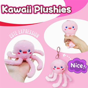 U953 <span class=keywords><strong>Peluche</strong></span> Octopus Personnalisable Porte-clés Animal en <span class=keywords><strong>Peluche</strong></span> Kawaii Petit Jouet Octopus pour Enfants et Adolescents Sac d'École Sac à Dos - Product Image 3