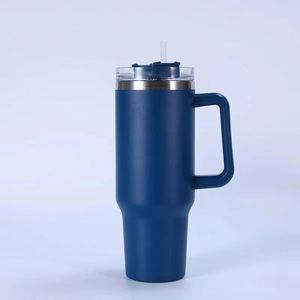 40oz Car H1.0 <b>Handle</b> <b>Travel</b> Tumbler Vacuum <b>Mug</b> Lid Straw Non-Slip Base OEM ODM Custom Color - Product Image 1