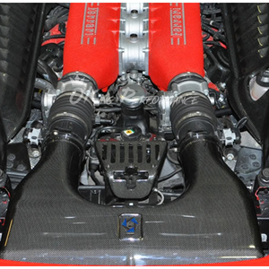 พร้อมจัดส่ง ฝาครอบช่องเครื่องยนต์คาร์บอนไฟเบอร์ Prepreg 458 สำหรับ Ferrari 458 Italia Spider Speciale ปี 2009-2015 - Product Image 3