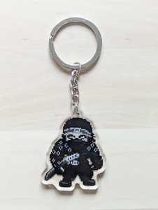 Porte-clés en acrylique OEM/ODM double face, motif <span class=keywords><strong>Ghost</strong></span> of Tsushima Pixel Jin Sakai - Product Image 4