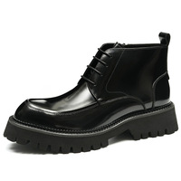 Nouvelles Bottes pour Hommes Grande Taille en Cuir de Vachette Respirant – Chaussures Habillées Professionnelles pour le Bureau et la Carrière
