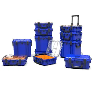 Glary azul trole ferramenta caso caixa conjunto caixa com rodas multi-purpose empilhável difícil ferramenta caso caixa heavy duty ferramenta caso conjunto