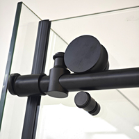 Cabine de douche d'angle en verre sans cadre avec porte coulissante – Vente en gros usine