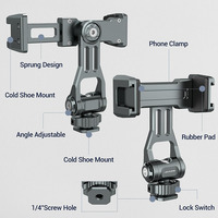 Support de téléphone portable en aluminium 2026 amélioré avec adaptateur Arca Cold Shoe pour iPhone 15 14 Samsung, micro et lumière