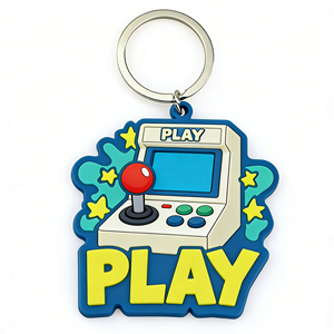 Porte-clés en caoutchouc PVC souple 2D avec logo personnalisé pour cadeau OEM, porte-clés en caoutchouc PVC silicone 3D 2D pour promotion - Product Image 4