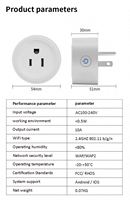 10A akıllı WiFi soket adaptörü abd Plug Google ev/Alexa uzaktan kumanda zamanlayıcı ABS duvar soket 16A NFC