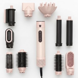 Sèche-cheveux 6-en-1 Styler, Sèche-cheveux mon-étape, Lisseur professionnel, Fer à boucler, Outils de coiffage, Brosse à air chaud, Styler enveloppant - Product Image 2