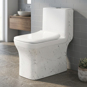 En gros WC monobloc en céramique, cuvette de toilette design à chasse directe pour villa et lavabo - Product Image 1