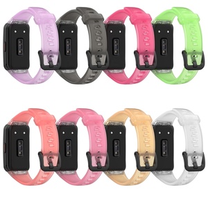 Bracelet de sport en caoutchouc de silicone transparent, étanche et réglable pour bracelet intelligent <span class=keywords><strong>Huawei</strong></span> Honor <span class=keywords><strong>Band</strong></span> <span class=keywords><strong>6</strong></span>/7 - Product Image 1