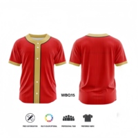 Maillot de baseball premium, vêtement de sport d'été, 100 % polyester, coupe ample, manches courtes, tissu confortable et durable, idéal au quotidien