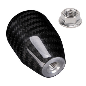 Carbon Fiber Gear <b>Shift</b> <b>Knob</b> M10x1.5 5 Speed Manual Transmission Lever Lightweight Car Modification Part - Product Image 2