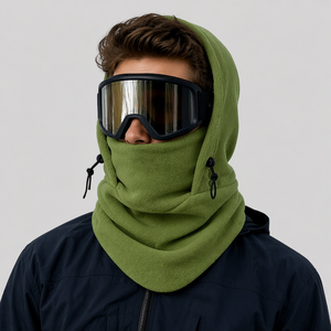 Cagoule de voyage en polaire épaisse, thermique, coupe-vent, avec cordon de serrage, masque de <span class=keywords><strong>ski</strong></span> intégral, protection du <span class=keywords><strong>cou</strong></span> pour hommes et femmes - Product Image 3