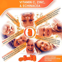 Complément alimentaire végétalien OEM à base de pectine d'agrumes, échinacée, booster immunitaire supplémentaire, gommes à la vitamine C