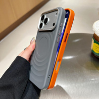 Coque de téléphone magnétique effet diamant ondulé avec cadre en verre, sensation peau, vente en gros d'usine pour iPhone 17 Pro Max, emballage boîte X Xr Xs Max