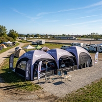 Tente dôme gonflable en forme de X avec porte amovible pour organisateur de foire extérieure, stand d'exposition temporaire, distributeur de salons professionnels