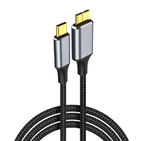 Câble d'extension en nylon tressé plaqué or USB3.0 5Gbps Super Fast Data Transfer USB A Male to Male/Female/USB C/Micro-B OTG Cord