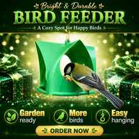 Mangeoire à oiseaux compacte, portable, facile à nettoyer, en plastique léger, suspendue, sans électricité, écologique, pour jardin