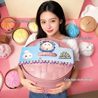 Superbe boîte surprise amusante en forme de petits pains vapeur, jouet anti-stress doux, moule de simulation en TPR