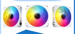 Ventilateur de boîtier PC ZG-120B/W 3-en-1 ARGB PWM 120 mm à pales inversées, neuf - Product Image 2