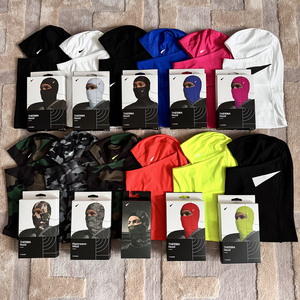 Biểu Tượng Tùy Chỉnh Bán Sỉ Dệt Kim Balaclava Mặt Nạ Màu Đen Trắng Windproof Cho Trượt Tuyết Đi Xe Đạp Leo Núi Xe Máy Thể Thao Ngoài Trời - Product Image 6