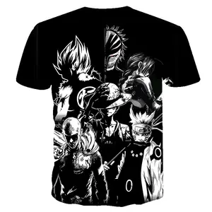 Zomer Mannen T-shirt 3D Afdrukken Paar Korte Mouw Groothandel Een Stuk Print Half Sleeve Top Mannen