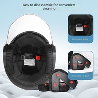 Casque Demi-Coque Exclusif pour le Commerce International 730 pour Moto/Trottinette Électrique, Conception à Double Visière, Protection Solaire Toutes Saisons