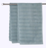 Serviette de toilette en coton 100% premium, bleue, 50x90cm, douce, séchage rapide, absorbante, durable, pour la maison, les adultes, les hôtels, les spas