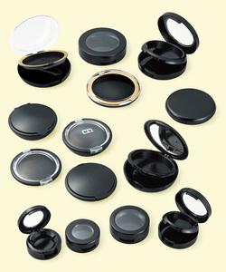 Récipient cosmétique rond de cas de fard à paupières de double couche de qualité supérieure avec le revêtement de jet - Product Image 3