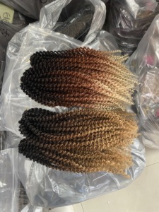 Extension per capelli all'ingrosso in fibra proteica per trecce ondulate Goddess Locs, Queen Faux Locs, con doppia trama a macchina, <span class=keywords><strong>ricci</strong></span> - Product Image 1