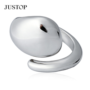 JUSTOP Women's Cocktail <b>Ring</b> Oval Green <b>Crystal</b> Rhinestone Pave Setting Silver Plated Glam Party Jewelry - Product Image 5
