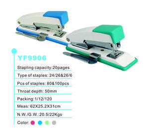 Agrafeuse standard en plastique Office Wisdom utilise les agrafes n ° 24/6 et 26/6 en métal pour le bureau et l'école - Product Image 4