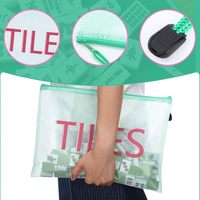Sac de rangement en PVC pour tuiles de mahjong, grande capacité, économique, étanche, avec fermeture éclair, pour documents, cosmétiques, respirant