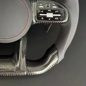 Misura per Benz Mercedes <span class=keywords><strong>AMG</strong></span> C63 E63 a <span class=keywords><strong>C</strong></span> E CL GL <span class=keywords><strong>W205</strong></span> W204 W213 W212 2012-2021 su misura RPM LED volante in fibra di carbonio - Product Image 4