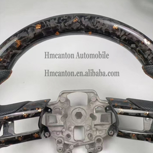 Volant de direction en cuir perforé en fibre de carbone forgée, pratique et en promotion, pour Ford Mustang - Product Image 4