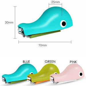 Enfants professionnels manucure outils mignon dessin animé dauphin sécurité en acier inoxydable antidérapant bébé <span class=keywords><strong>coupe</strong></span>-ongles Cutter pour les enfants - Product Image 6