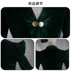 Disfraz de Cosplay de la Profesora McGonagall, Túnica Verde con Sombrero Incluido, Disfraz de Bruja para Mujer Adulta, Halloween - Product Image 3
