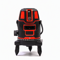 Niveau laser rouge et noir 360 degrés avec base, échelle d'angle, sac de transport, lunettes de sécurité, chargeur pour carrelage, vente en gros OEM