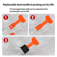 Installation professionnelle de carrelage avec clips et espaceurs Kit de système de nivellage de carrelage de 50 pièces