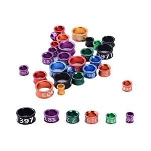Cincin Kaki Burung Merpati Ukuran dan Warna Kustom, Cincin Logam Penomoran Kaki, Band Kaki Burung Merpati, Cincin Aluminium untuk Burung Merpati - Product Image 2