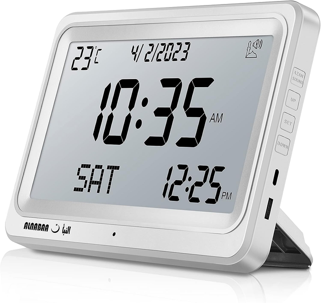 Countdown Clock Portable Azan Desk Clock With Calendar for Home