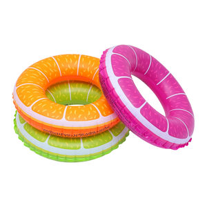 Mùa hè PVC Trọng lượng nhẹ <span class=keywords><strong>Inflatable</strong></span> trái cây sơn bơi nhẫn cho trẻ em có thể gập lại nước chơi hồ bơi nổi cho các bên bãi biển - Product Image 4