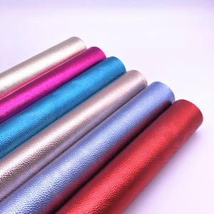 Metal Lichi Faux Leather PU Leather para bolsos Fundas de teléfono Tela DIY Acabado elástico para muebles Zapatos decorativos Tapicería - Product Image 2