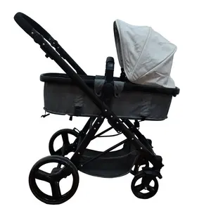 Customized Easy To Adjust European Baby Pushchair 3 in 1 Large Canopy Luxury Baby Stroller Wholesale Baby Pram 3 in 1