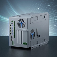Ordinateur industriel avec 3 emplacements d'extension PCIe, 6 ports COM, 8 ports USB 3.0, 2 ports HD, 2 ports DP, équipé d'un processeur Intel Q670/W680