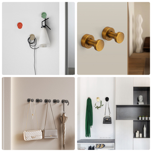 Jiufa Wall Mounted Zinc Alloy Hooks No Drill <b>Clothes</b> Hat Towel Hanger Bathroom Garage Storage Hook - Product Image 3