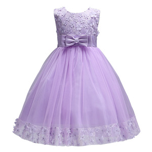 Vestidos de Princesa para Niñas, Florales, de Verano, sin Mangas, Transpirables, Ecológicos, Ropa Formal para Fiestas - Product Image 2