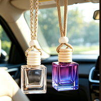Diffuseur de parfum pour voiture de haute qualité, flacon en verre givré blanc mat avec bouchon à vis, flacons en verre