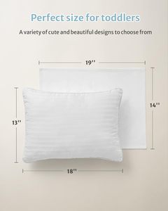 Toddler <b>Pillow</b> with Satin Pillowcase 13x18 Inch Soft Baby,kids,children <b>Pillow</b> for Sleeping,white - Product Image 2