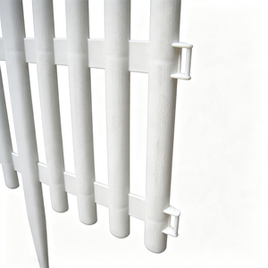 Sunsbuild White Plastic Picket Garden <b>Fence</b> Panels Interlocking Decorative Lawn Edging <b>Border</b> for Flower Bed Yard - Product Image 4